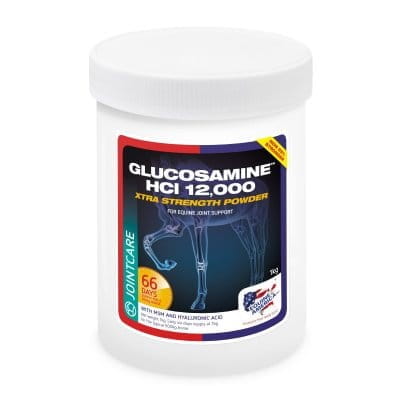 Glucosamine HCL 12000 1kg suplement na stawy dla koni z glukozaminą, MSM i kwasem hialuronowym