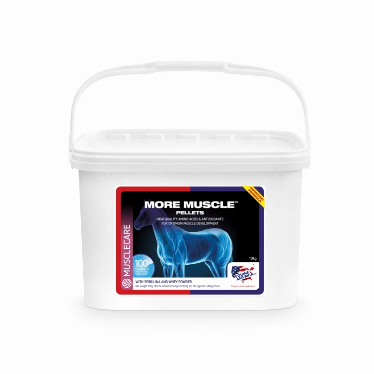 More Muscle Pellets 10 kg – suplement dla koni w formie pelletu wspierający rozwój i utrzymanie masy mięśniowej