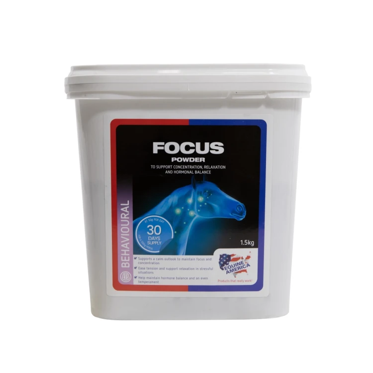 Focus Powder Equine America 1,5 kg – suplement dla koni wspierający koncentrację i spokojne zachowanie
