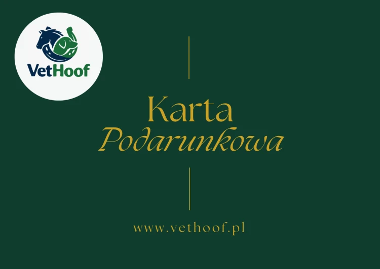 Karta podarunkowa VetHoof – bon podarunkowy do sklepu jeździeckiego z akcesoriami i suplementami dla koni
