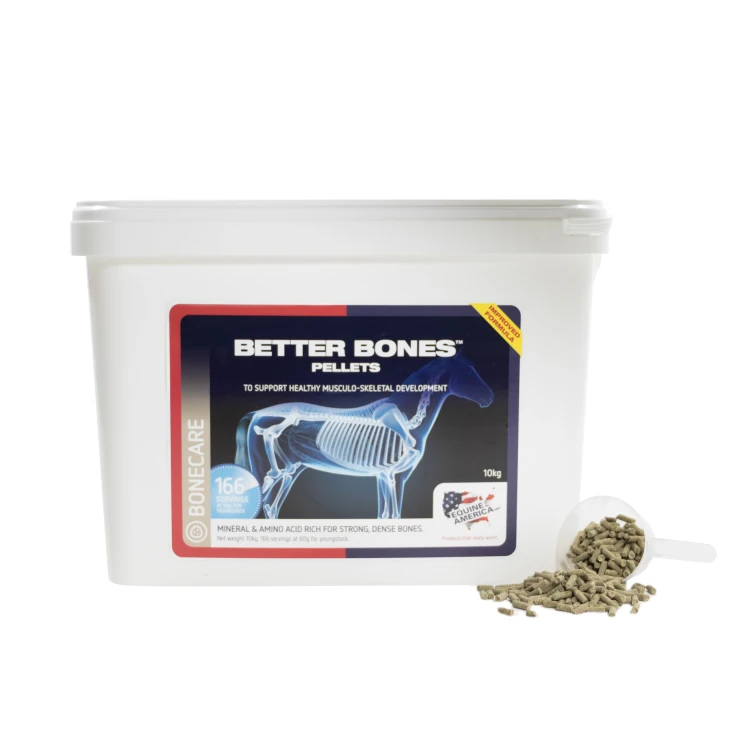 Better Bones Pellets 10 kg – suplement mineralny dla koni w formie pelletu wspierający rozwój mocnych kości