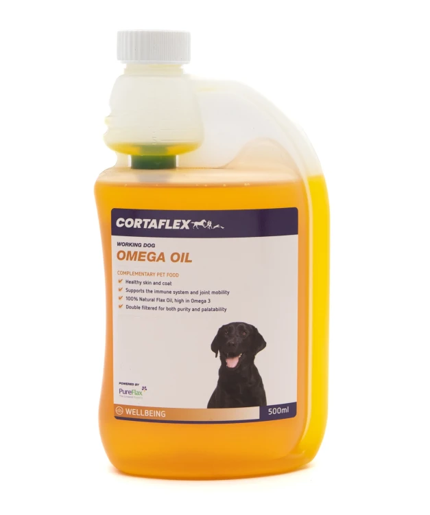 Cortaflex Working Dog Omega Oil 500 ml – olej omega 3 dla psa w butelce z dozownikiem