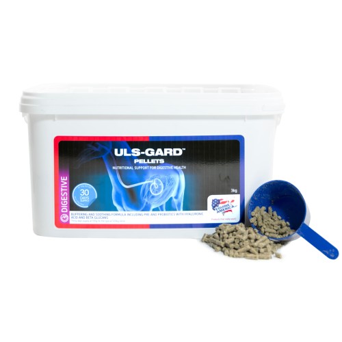 ULS-GARD Pellets 3 kg Equine America – suplement dla koni wspierający zdrowie żołądka i układu trawiennego w formie peletu.