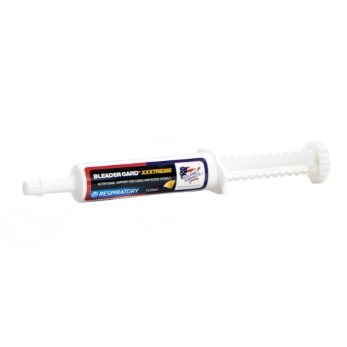Bleader Gard Xxxtreme Paste 30 ml – suplement dla koni wspierający układ oddechowy i naczynia krwionośne. Wygodna forma pasty w strzykawce.