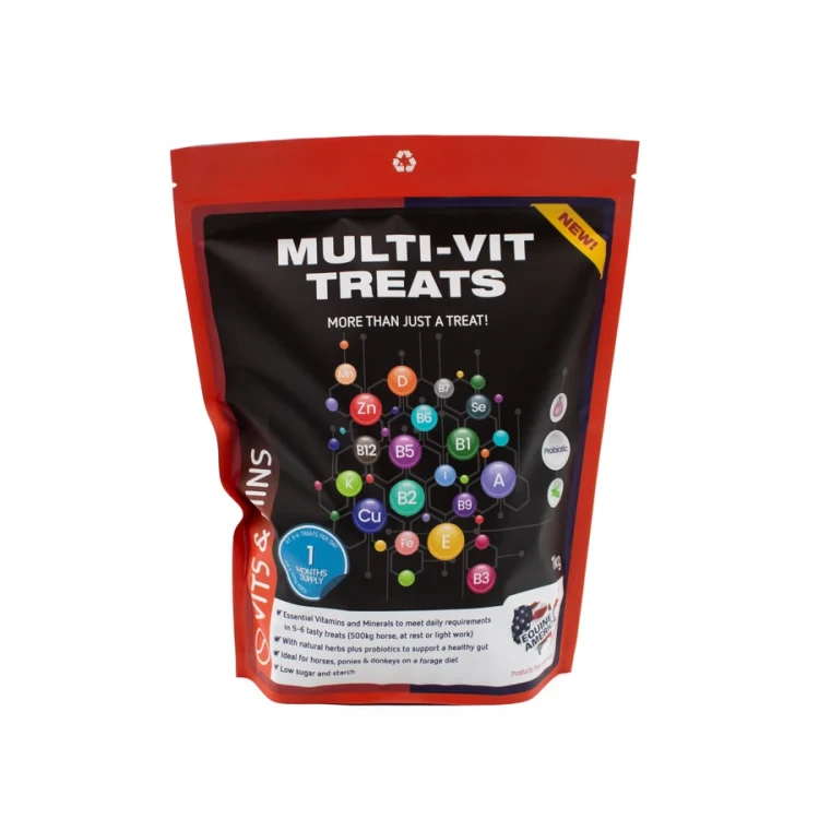 Multi-Vit Treats Equine America – witaminowo-mineralne przysmaki dla koni, kuców i osłów.